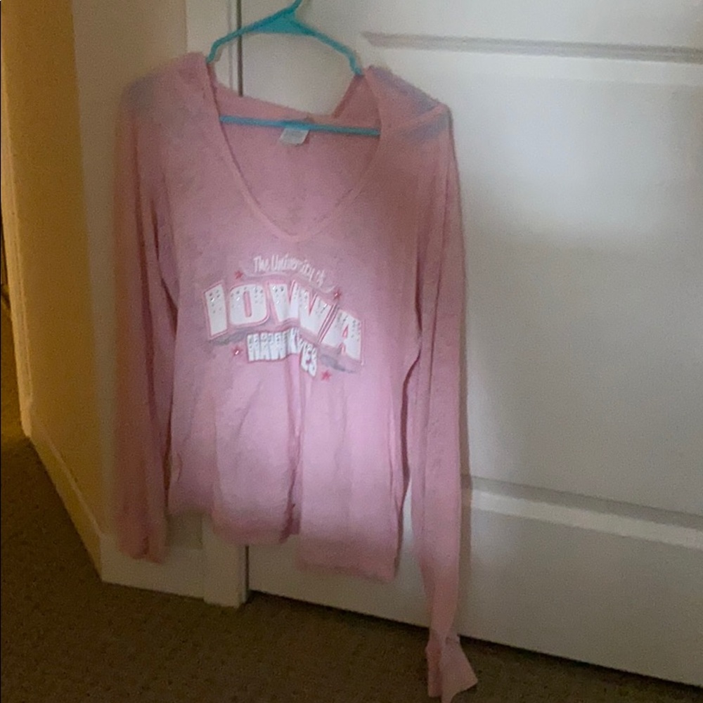 Long sleeve light hooded shirt